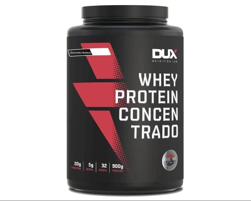 DUX WHEY PROTEIN CONCENTRADO CHOCOLATE BRANCO 900G