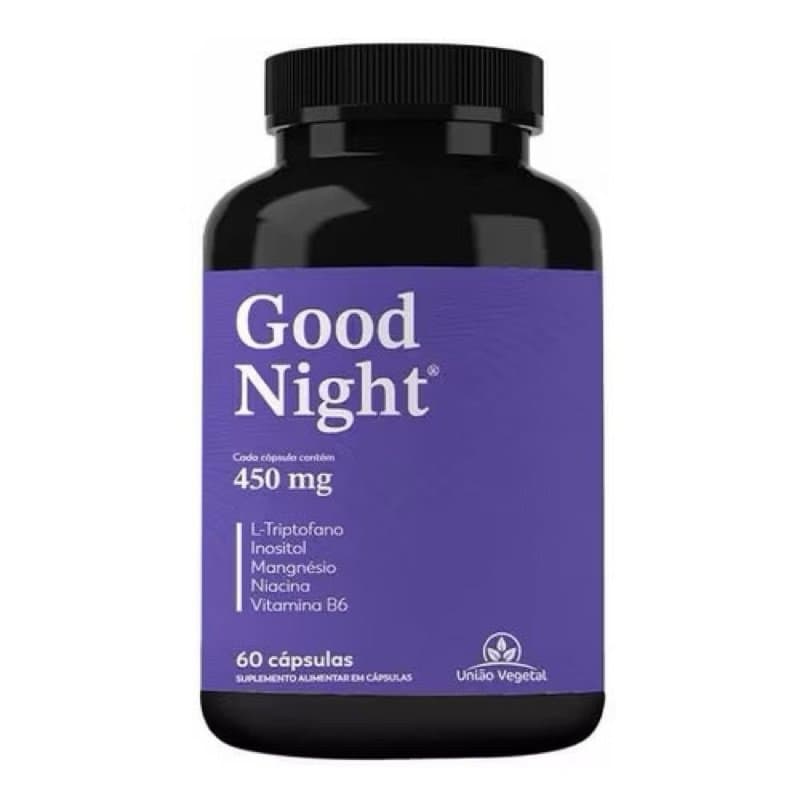 UNIAO VEGETAL GOOD NIGHT TRIPTOFANO 450MG 60 CAPS