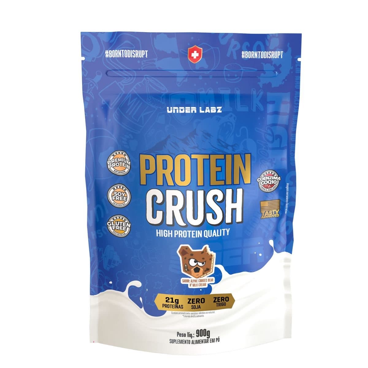 UNDER LABZ PROTEIN CRUSH ALPINE COOKIES BEAR N' MILK CREAM 900G — UNDER