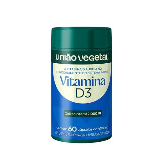 UNIAO VEGETAL VITAMINA D3 2000UI 60 CAPS — UNIAO VEGETAL