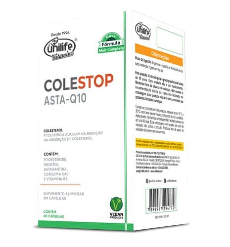 Colestop Asta-Q10 450mg 60 Cápsulas — Unilife — UNILIFE