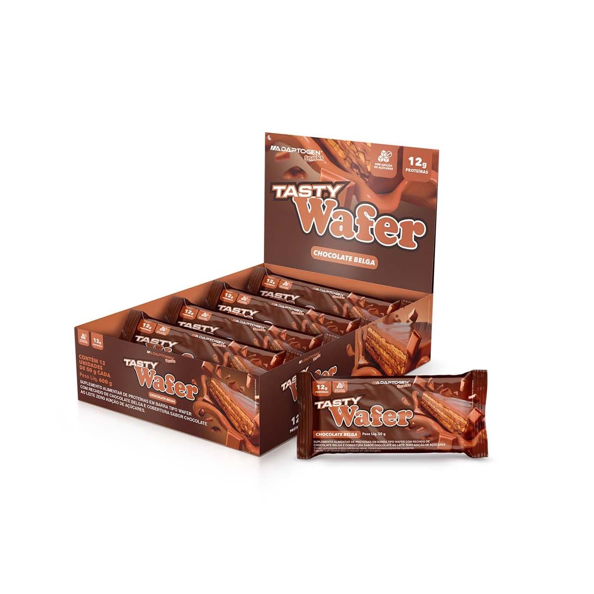 ADAPTOGEN TASTY WAFER CHOCOLATE BELGA 50G — ADAPTOGEN