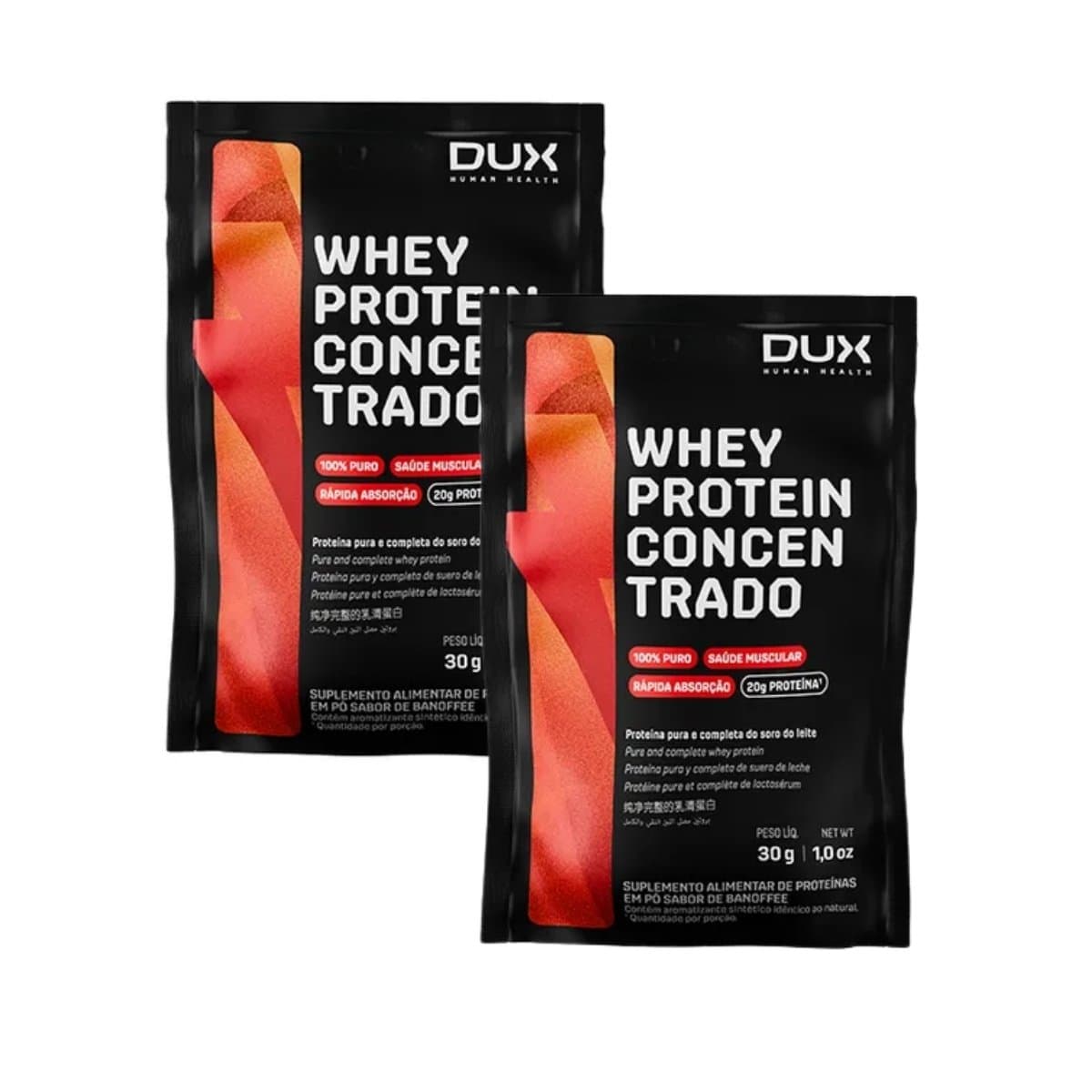 DUX WHEY SACHE CONCENTRADO CARAMELO SALGADO 30G — DUX