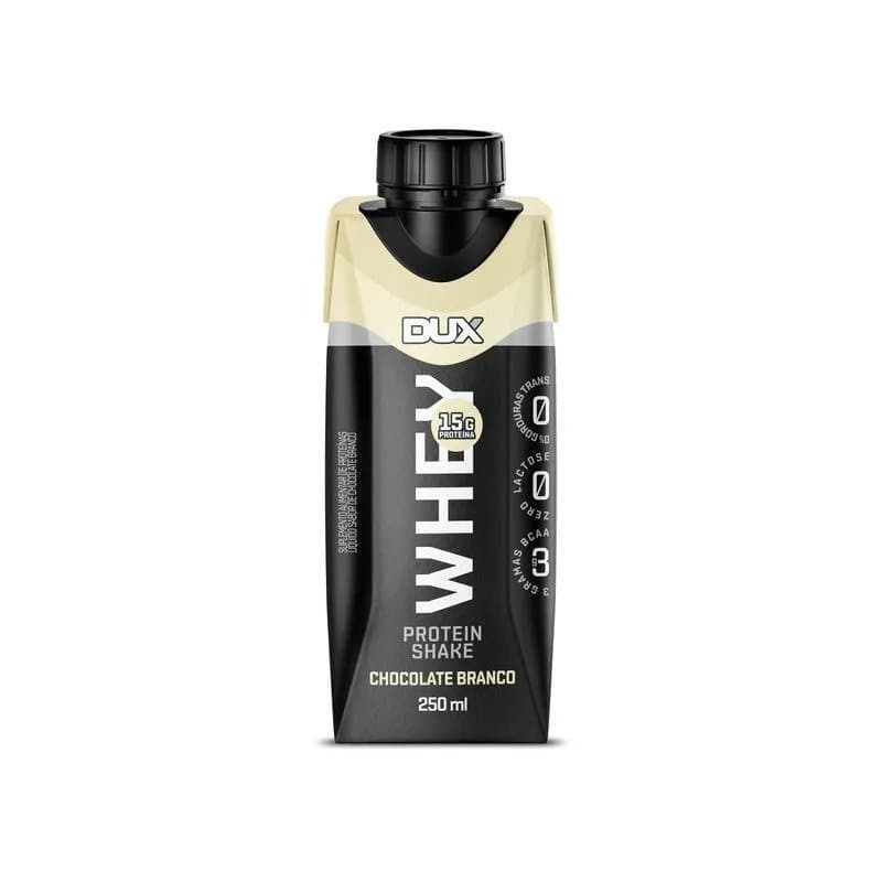 DUX WHEY PROTEIN SHAKE CHOCOLATE BRANCO 250ML  — DUX