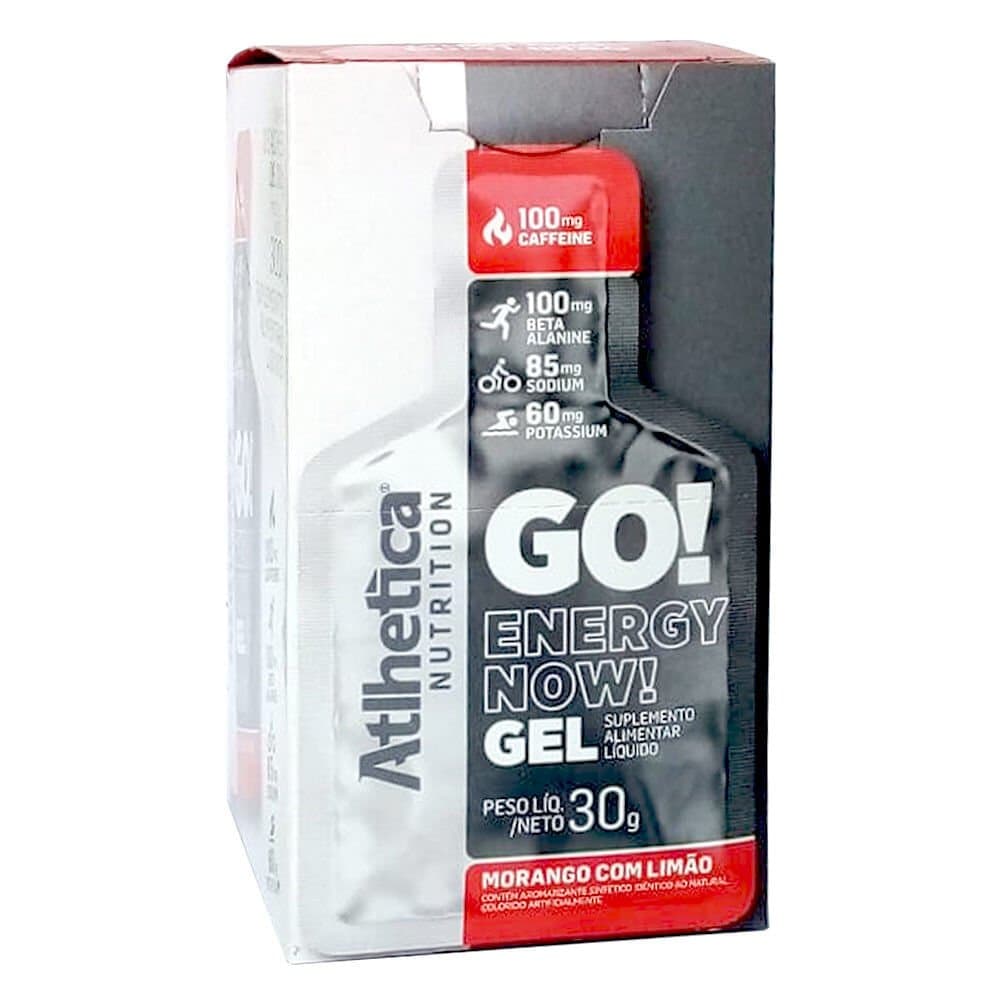 Energy Now Gel Morango com Limão 30g — Atlhetica Go — ATLHETICA NUTRITION