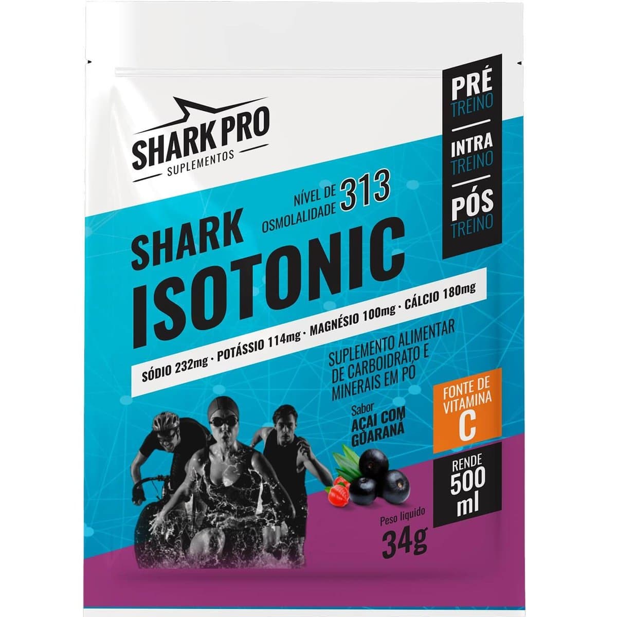SHARK PRO SACHE ISOTONICO ACAI COM GUARANA 34G — SHARK PRO