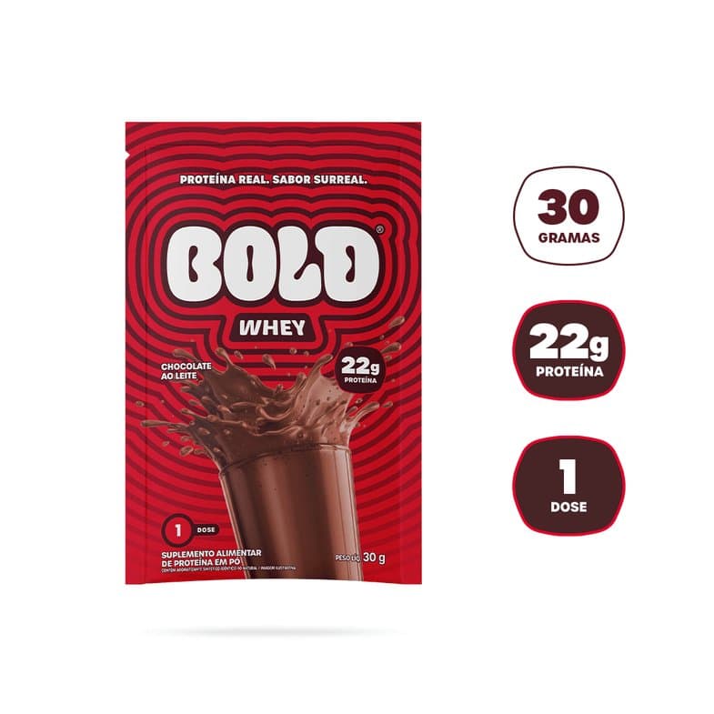 BOLD SACHE WHEY CHOCOLATE AO LEITE 30G — BOLD