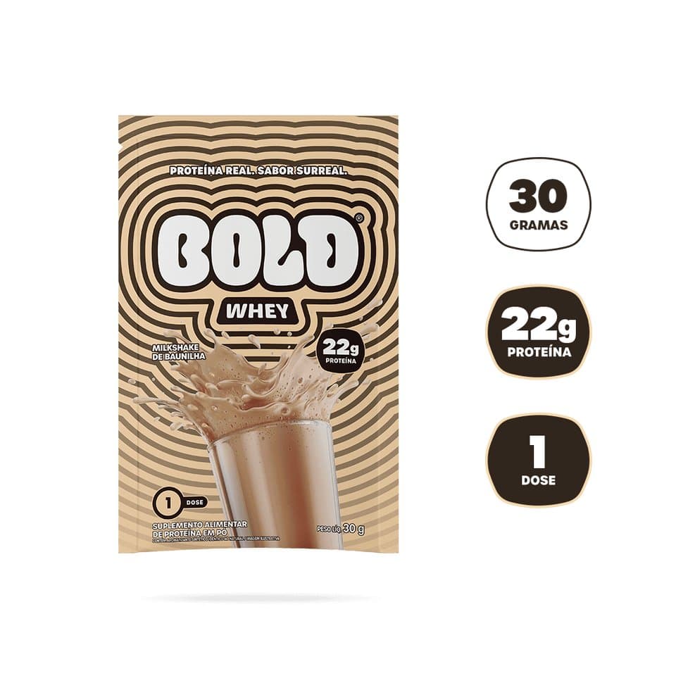 BOLD SACHE WHEY MILKSHAKE DE BAUNILHA 30G — BOLD