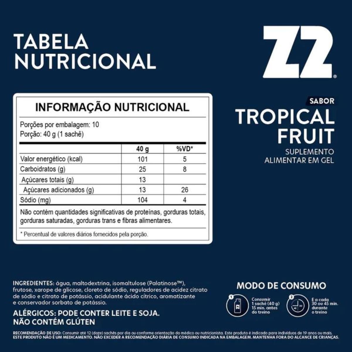 Z2 ENERGY GEL TROPICAL FRUIT 40G — Z2