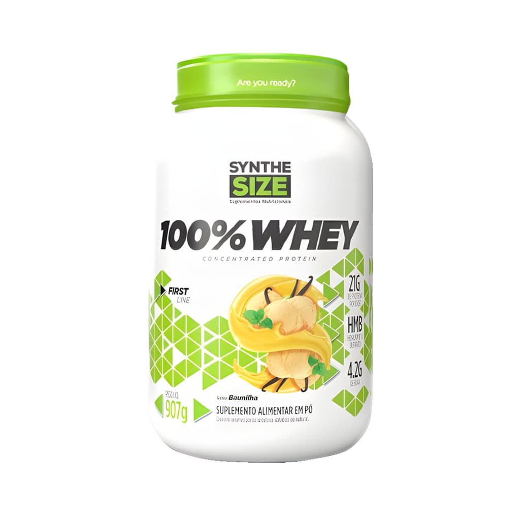 SYNTHE SIZE 100% WHEY CONCENTRATED BAUNILHA 907G — SYNTHE SIZE