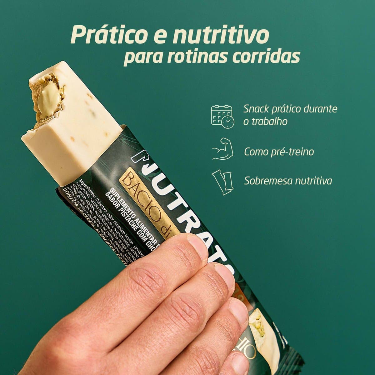 NUTRATA BACIO DI LATTE PISTACCHIO 70G — NUTRATA