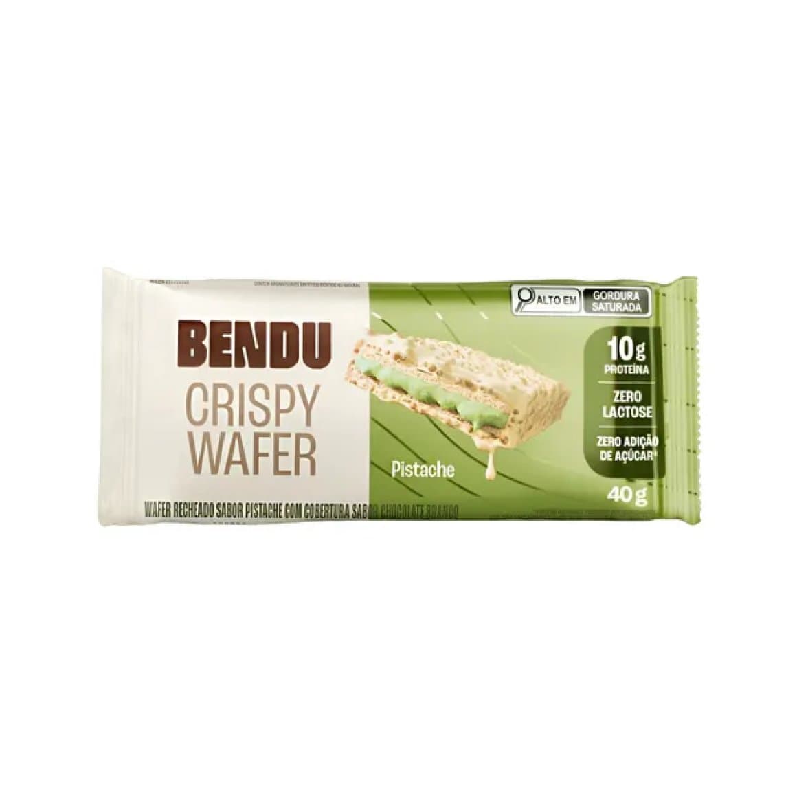 BENDU CRISPY WAFER PISTACHE 40G — BENDÚ