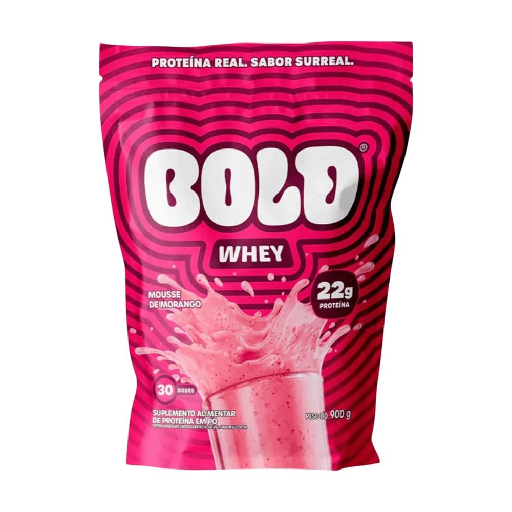 BOLD WHEY MOUSSE DE MORANGO REFIL 900G  — BOLD