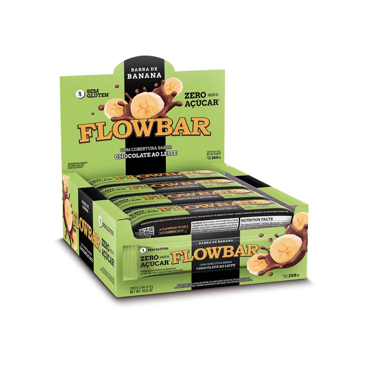FLOWBAR BANANA AO LEITE ZERO 24G — FLOWBAR