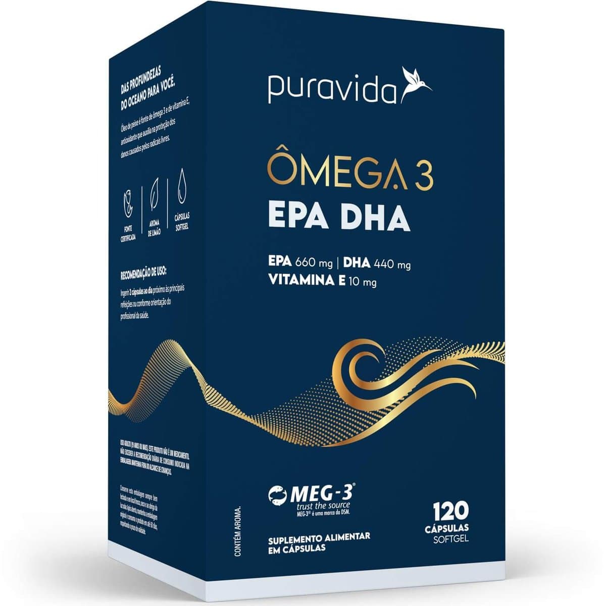 PURAVIDA OMEGA 3 EPA DHA 120 CAPS — PURAVIDA