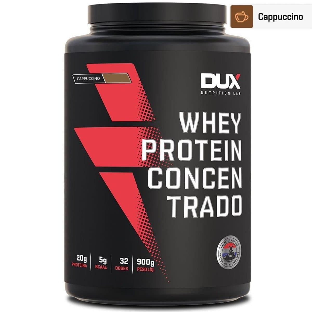 DUX WHEY PROTEIN ISOLADO CAPPUCCINO 900G — DUX