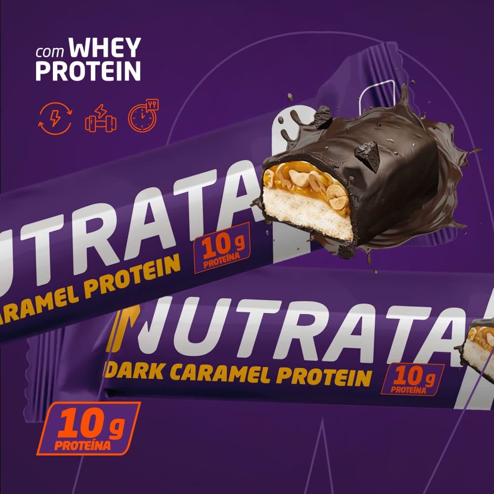 NUTRATA BARRA 45G DARK CARAMEL PROTEIN — NUTRATA