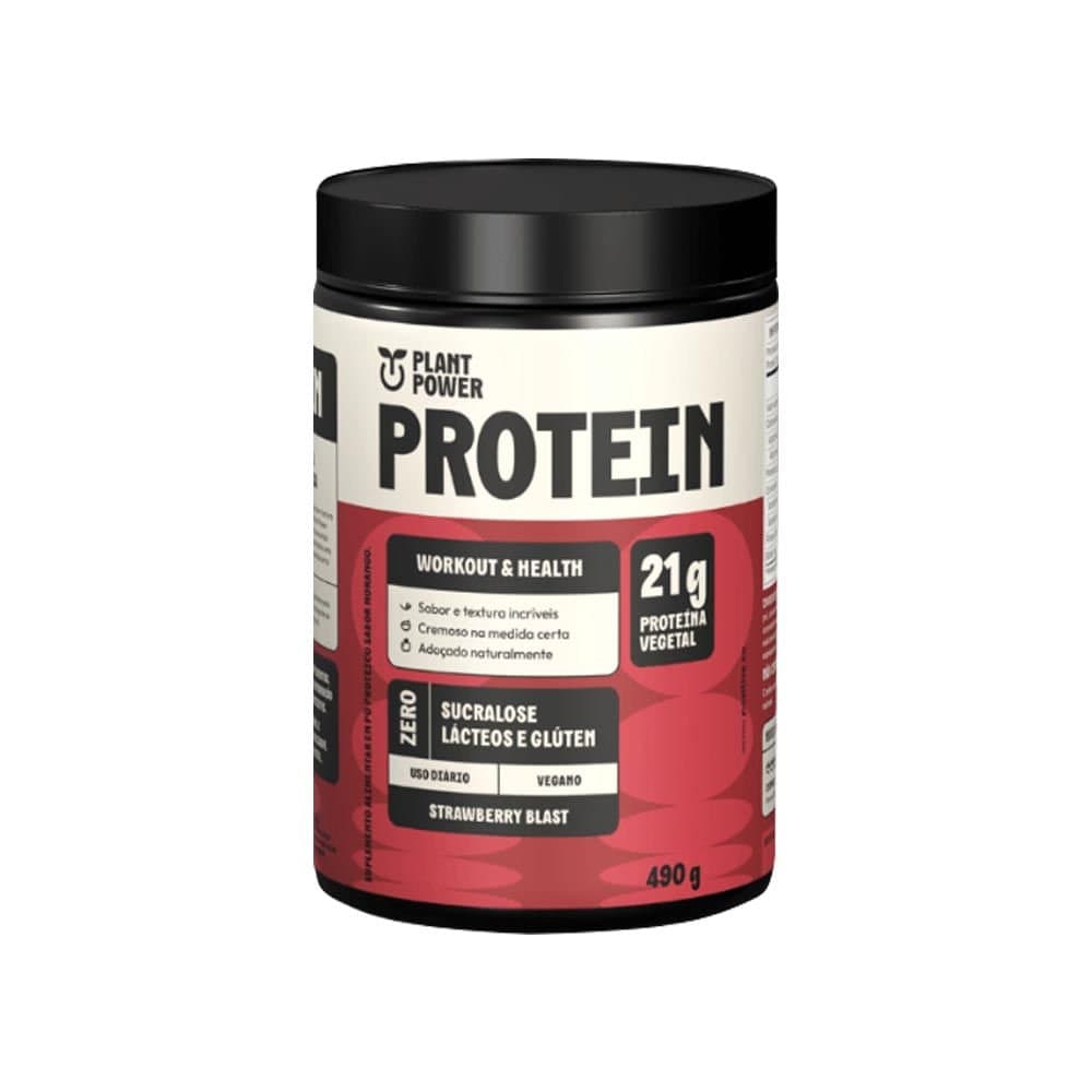 PLANT POWER PROTEIN STRAWBERRY BLAST 490G — PLANT POWER